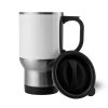 14 oz Stainless Steel Travel Mug - with White Patch - ORCA