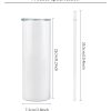 Stainless Steel Skinny Tumbler with Lid and Straw