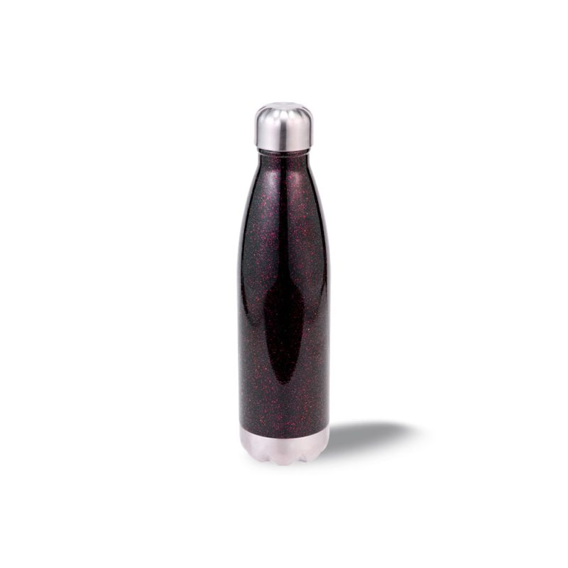 Sublimation Colored Glitter Stainless Steel Cola-Shaped Water Bottle