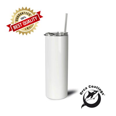 Stainless Steel Skinny Tumbler with Lid and Straw