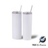 Stainless Steel Skinny Tumbler with Lid and Straw