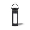 Sublimation Black Stainless Steel Powder Coated Water Bottle with White Patch