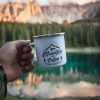 Wholesale 12 oz Enamel Camping Mug with Silver Rim