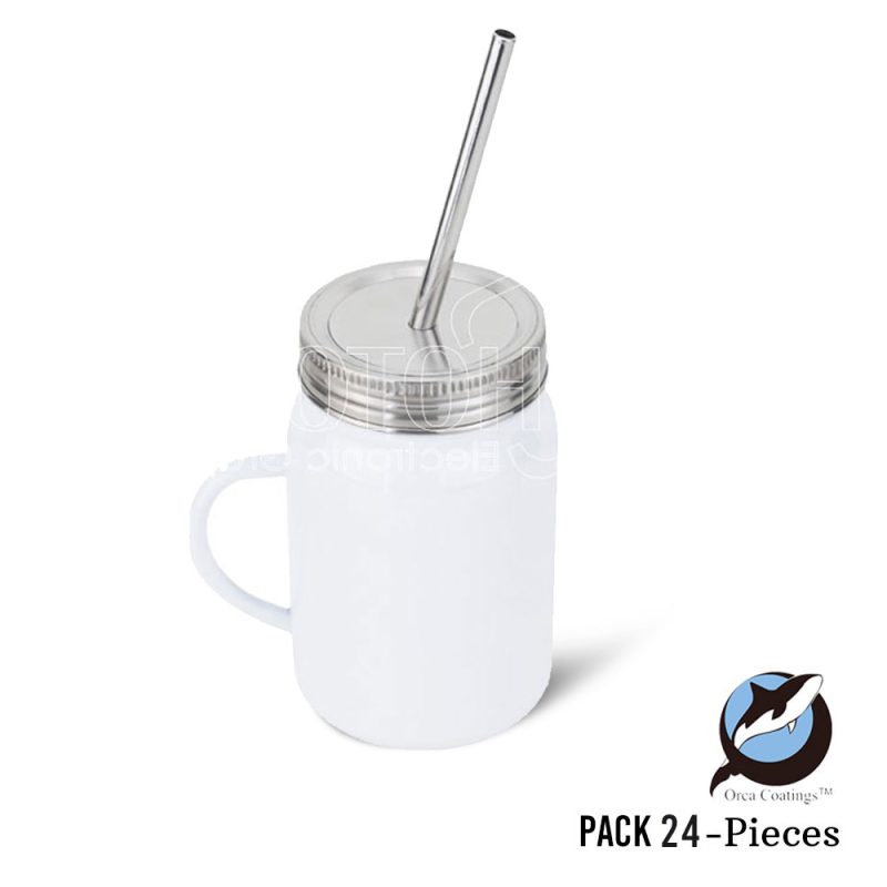 Stainless Steel Mason Jar Tumbler with Straw